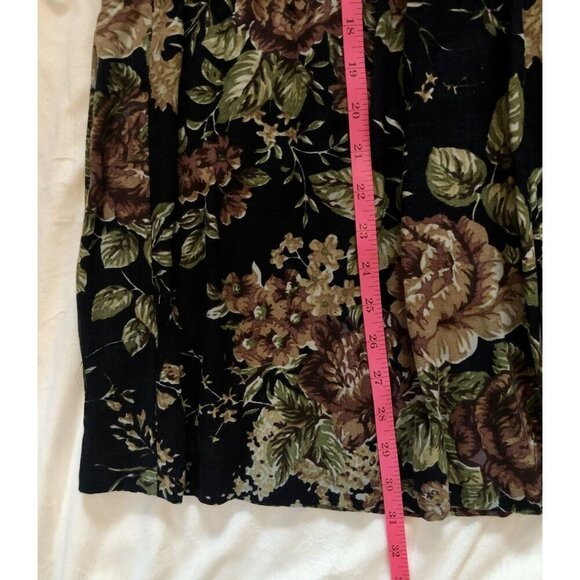 Vintage Floral Pleated Midi Skirt Womens 9/10 Cottagecore Fairycore Fairy Grunge - Picture 9 of 9